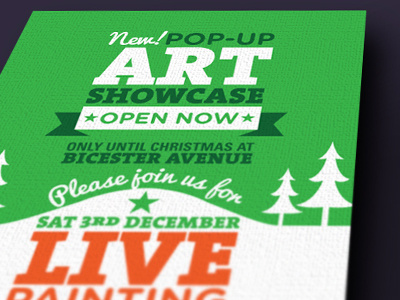 Pretty Pop-Up Painting art event flyer print promotion