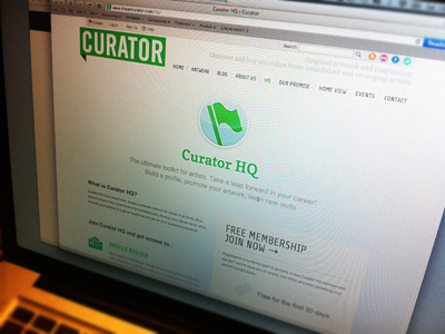 Curator HQ - Landing Page landing page web web design