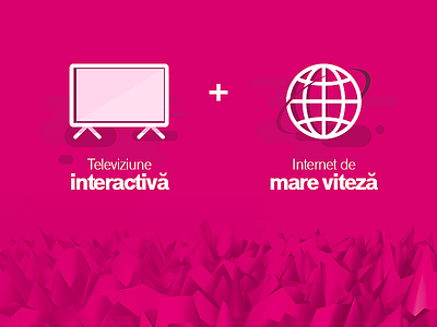 TV and Internet icons for Telekom campaigns campaign flatdesign globe icon iconography internet magenta television tv