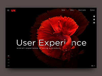 Fish UI design fish landing nature ui user experience user interface ux webpage