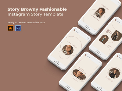 Story Browny Fashionable branding design fashion indonesia instagram story template