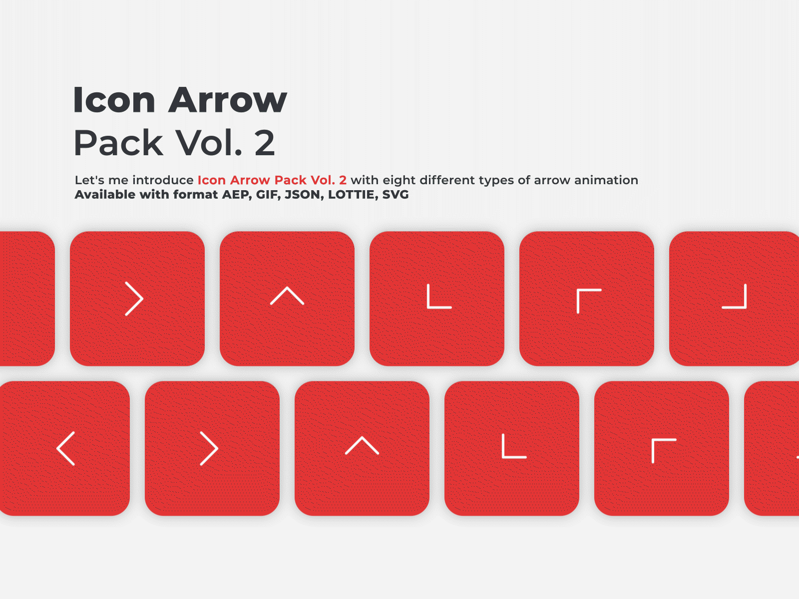 Lottie Files (Icon Arrow Pack Vol. 2) adobe animation arrow bundling canva design direction figma icon iconscout illustration line lottie lottie files motion graphics pack subscribe user experience user interface