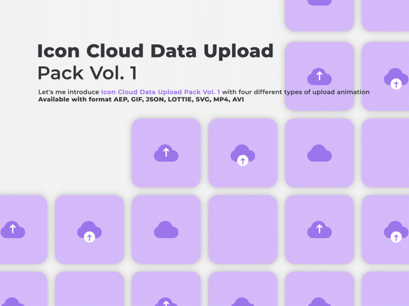 Lottie Files (Icon Cloud Data Upload Pack Vol. 1)