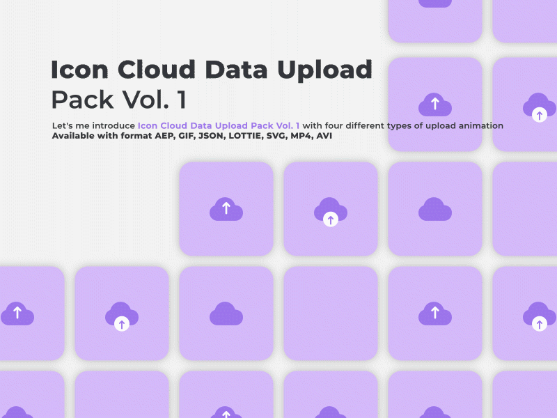 Lottie Files (Icon Cloud Data Upload Pack Vol. 1) adobe animated animation bundling cloud data design dribbble figma graphic design icon iconscout lottie lottie files motion graphics pack subscribe upload user experience user interface