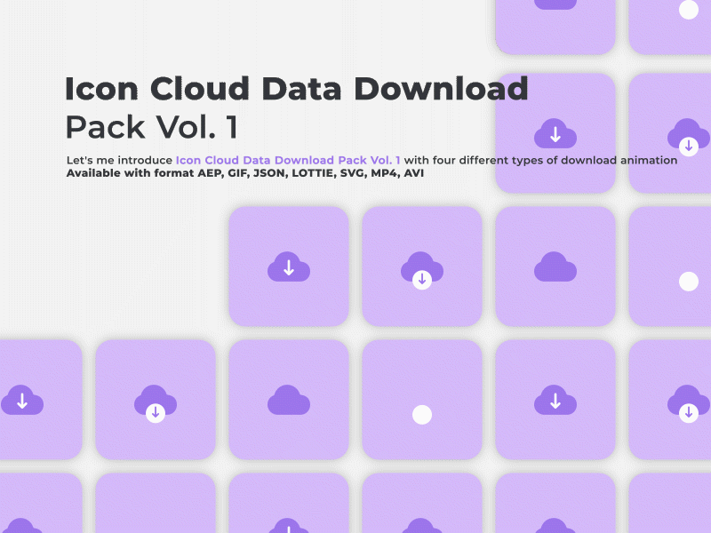 Lottie Files (Icon Cloud Data Download Pack Vol. 1) adobe animated animation bundling cloud data design download dribbble figma graphic design icon iconscout illustration lottie motion graphics pack subscribe user experience user interface