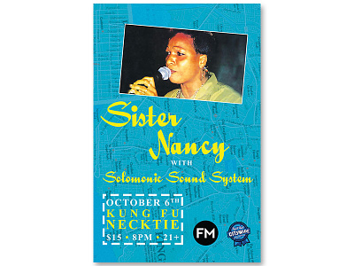 Sister Nancy kung fu necktie music philadelphia poster show flyer venue