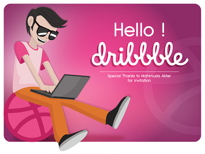 Hello Dribbble : First Shot bala creative designer dribbble experience first hello shot user ux welcome