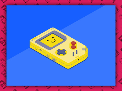 Handheld game console - Illustration console creative design designer dribble game game art game pattern gameboy gradiant color handheld illustration new new game old game console pop art