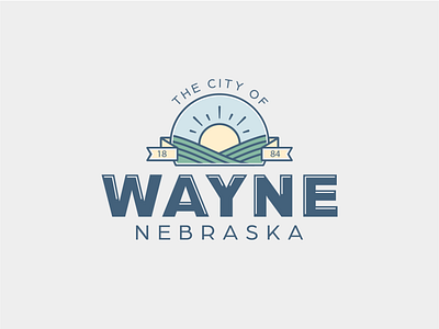City of Waye branding design identity logo nebraska