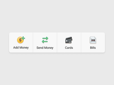 Colorful icons app bank credit card fintech icons money
