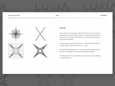 Luxia Alinea Logo brand and identity brand guide brandbook inspiration logo logotype x
