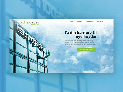 Hero screen for Norwegian Recruiting Company careers climber hero main screen norway photo recruiting ui ux web web design website