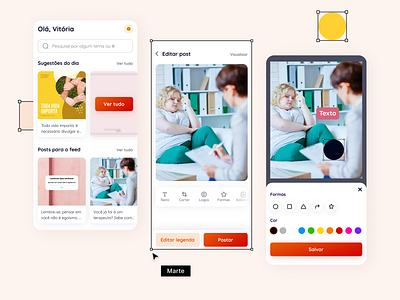 Marte app brasil colorful cta design figma icon illustration instagram login minimal shot social media ui uidesign ux vector viral