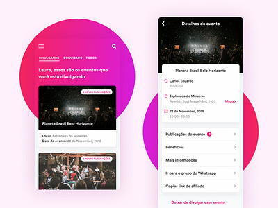 Divulgai app branding brazil colorful design gradient party project promote social media sponsored ui uiux ux