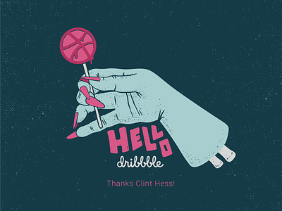 Hello Dribbble hands illustration lettering retrosupplyco rtj texture zombie
