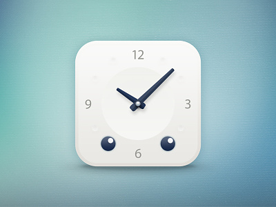 Sleepbot for iOS app blue bot button clock cute icon ios ios icon iphone logo pillowbot sleep sleepbot white