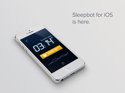 It's here!! SleepBot for iPhone alarm app bot ios ios alarm iphone launch mobile mobile app promo sleep sleep app sleepbot splash