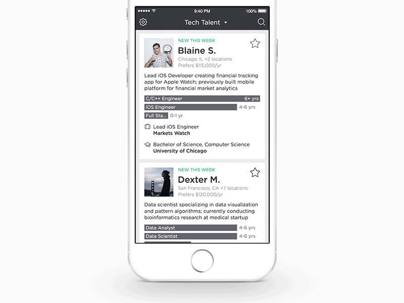 Hired iOS App for Employers