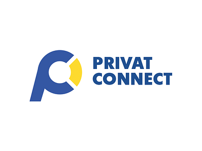Privat Connect identity light logo minimal