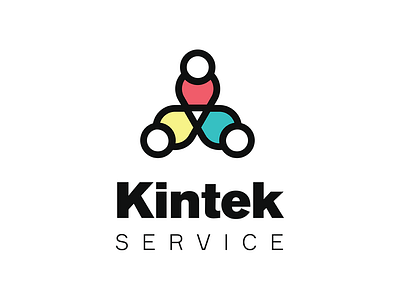 Kintek branding coworking identity logo logo design logo design party people service