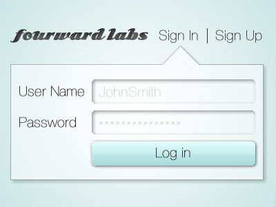 Fourward Labs Sign In/Sign Up form log in sign in sign up ui