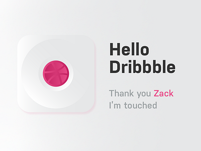 My Frist Shot button debut dribbble first shot hello icon invite ui