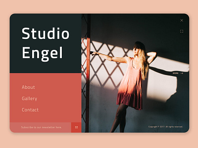 Studio Engel development front end homepage layout mockup web