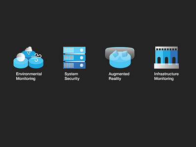 Icon Set 1 ar augmented environmental icon infrastructure internet iot monitoring reality security system technology