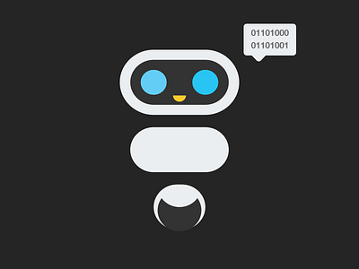 Robot Says Hello binary friend hello hi icon illustration japan robot tech tokyo