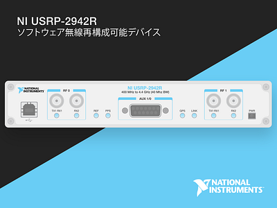 Software Defined Radio Reconfigurable Device flat hardware illustration japan national instruments ni sdr technology tokyo usrp