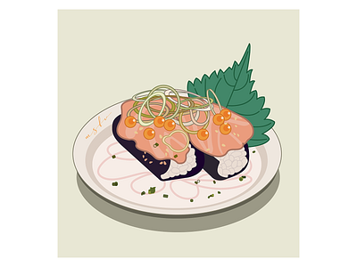 sushi illustration illustrator sushi