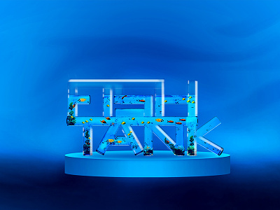 fish tank 3d modeling digital painting retouching