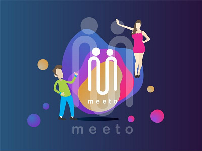 Meeto On Dribble design logo
