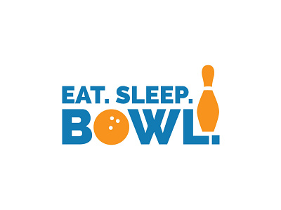 EatSleepBowl bowling branding design logo