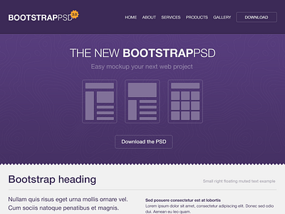 Bootstrap 3.0 PSD bootstrap freebie mockup photoshop psd template website wireframes