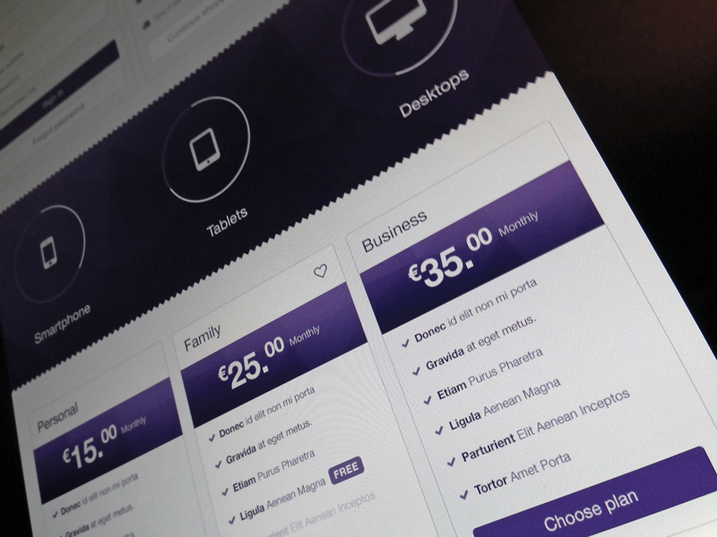 Bootstrap Pricing WIP online store pricing bootstrap psd freebie mockup shop charts stats tags labels