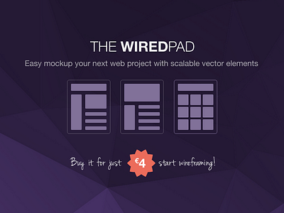 WiredPad Wireframe PSD