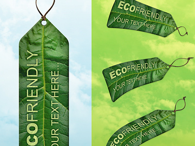 Flex Labels eco grass green labels price tags realistic tags wood