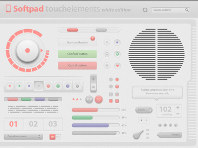 Softpad preview audio knobs pink softpad ui user interfaces