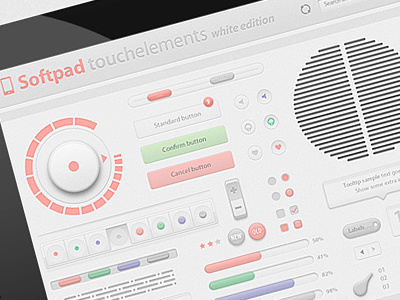 Softpad User Interface released audio knobs pink soft softpad ui user interfaces