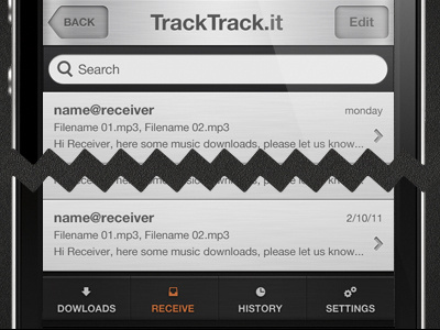 TrackTrack.it iPhone App app audio iphone music tracktrack web