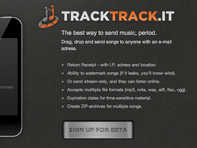 Tracktrack Website app audio music tracktrack web