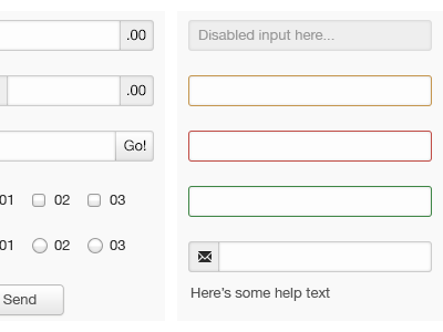 Bootstrap V2 Form Elements - freebie bootstrap css3 freebie html5 ui webdesign