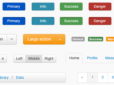 Bootstrap V2 Detail Buttons bootstrap buttons clean css3 freebie html5 light ui webdesign