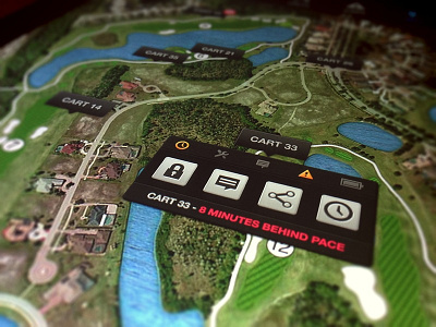 Golfcarts Map carts dark golf icon ipad map overview