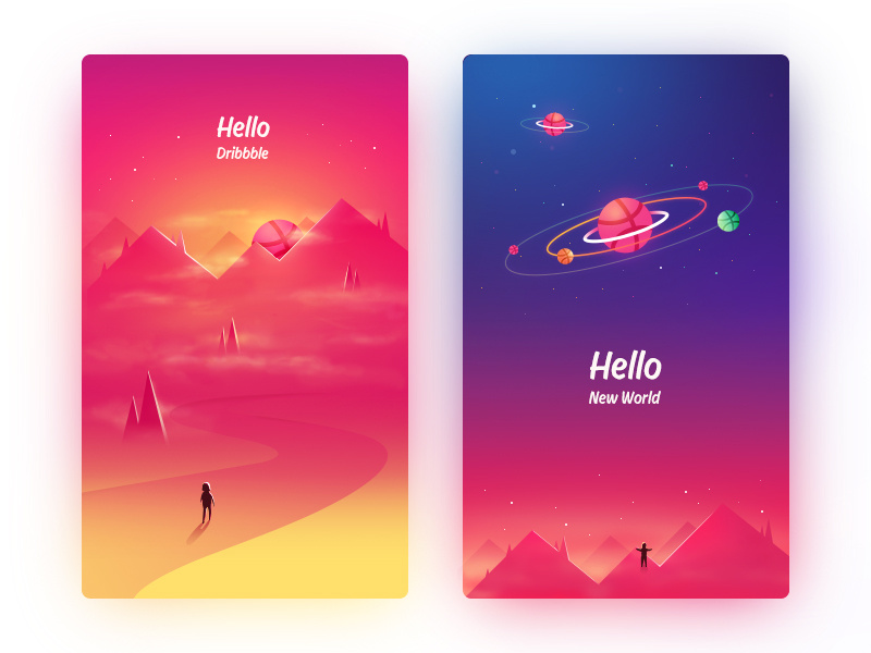 Hello Dribbble by 王世杰 on Dribbble