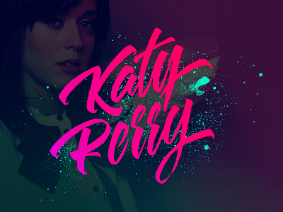 Katy Perry brushpen calligraphy design katy perry lettering logo music script typography