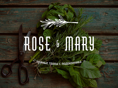 Rose & Mary design lettering logo type