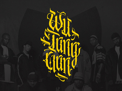 Wu-Tang Clan calligraphy clothing gothic lettering logo parallelpen print script vector wutang wutangclan