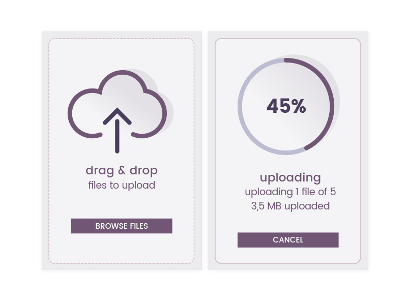File upload progress bar user interface design file upload app design uxui daily ui challenge